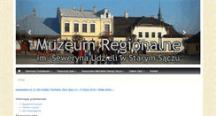 Desktop Screenshot of muzeum.stary.sacz.pl