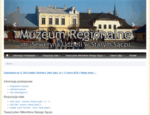 Tablet Screenshot of muzeum.stary.sacz.pl